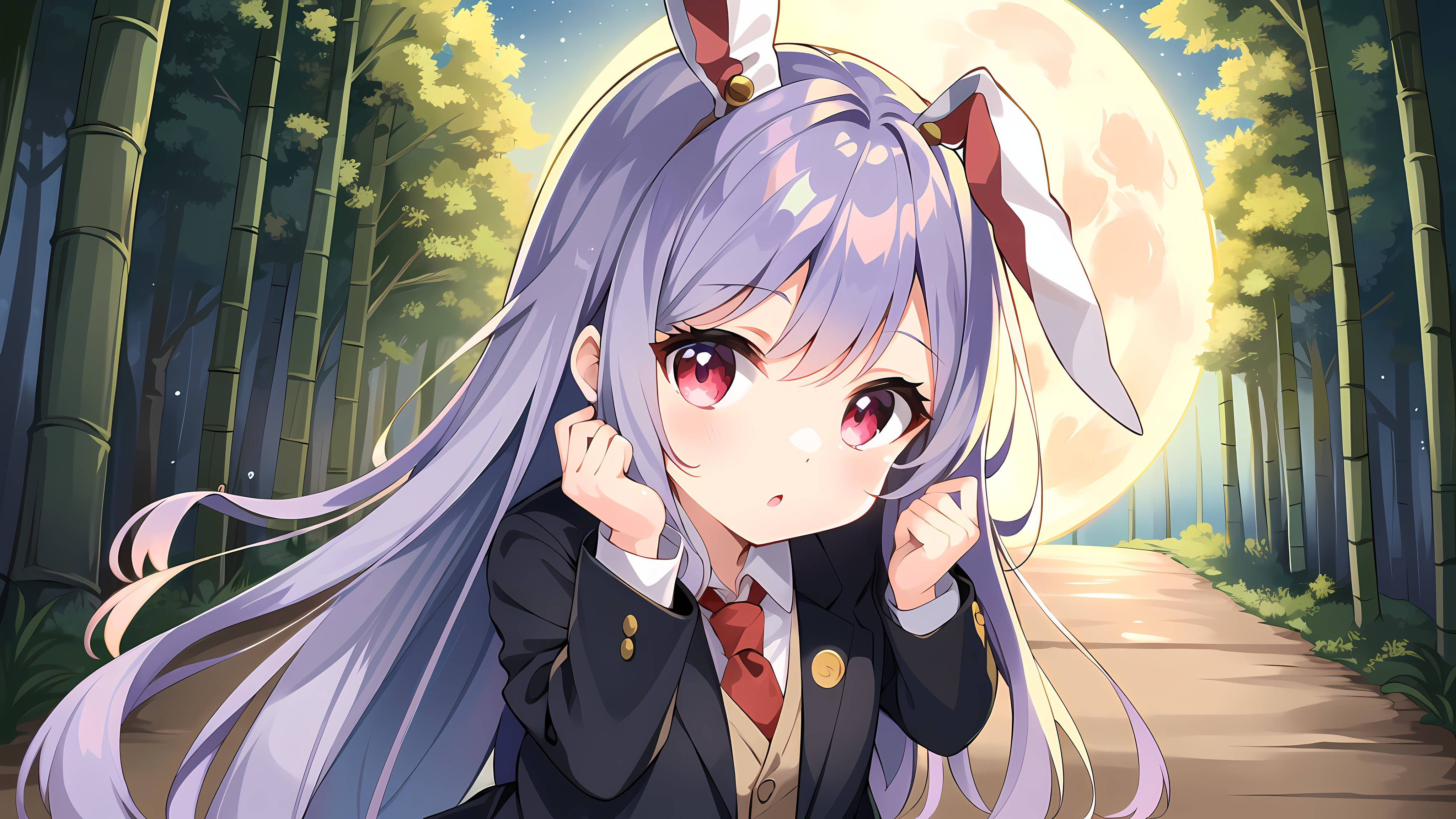 壁纸分享——萝莉化:幻想乡_铃仙_月球_蓬莱山辉夜