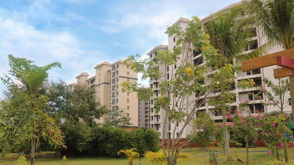 间距·全明通透椰海润景采用东南亚建筑风格,中心围合式大花园布局,超