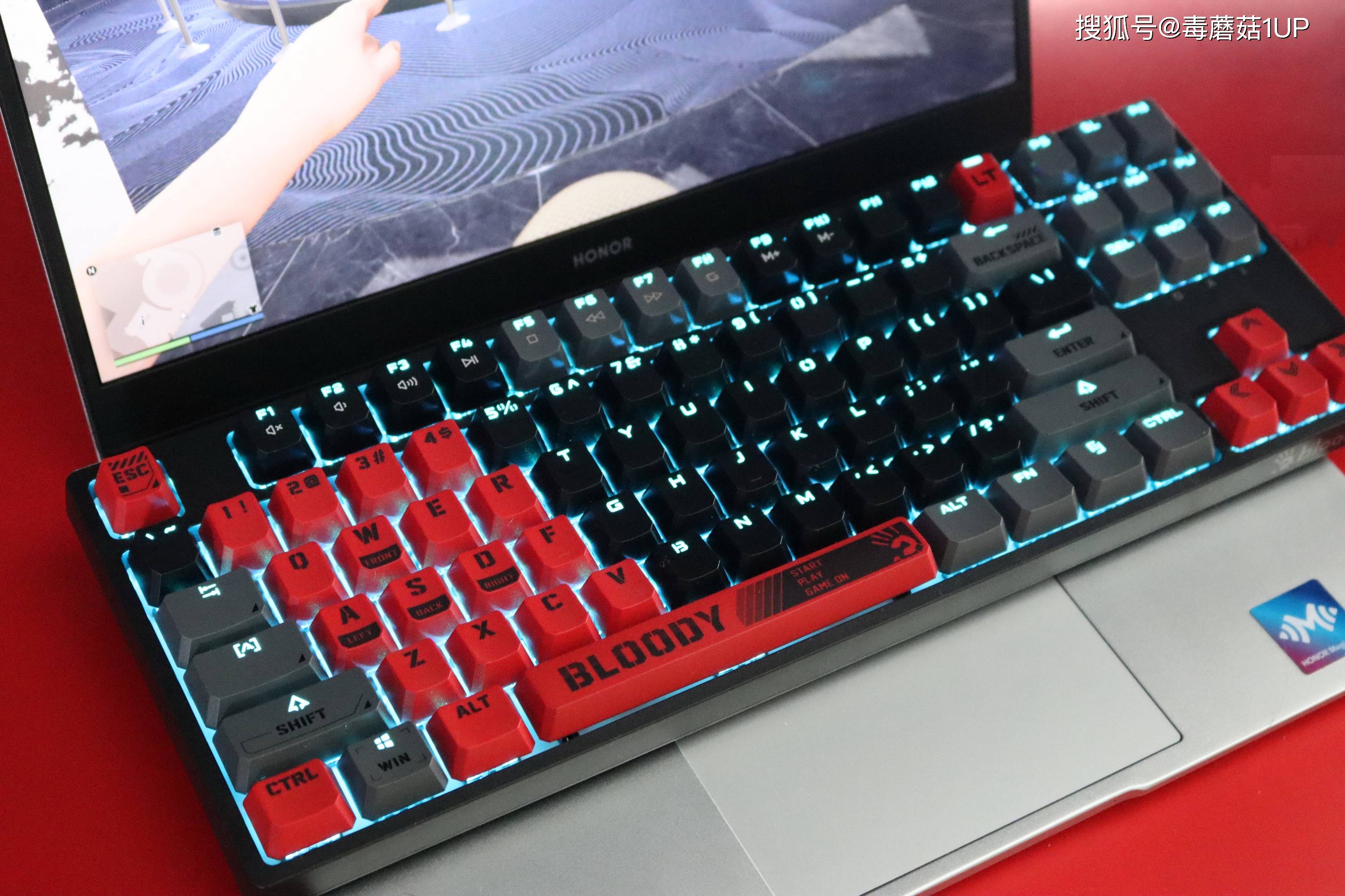 开启电竞玩家全新体验,三档变速引燃指尖狂欢,血手幽灵t87机械键盘