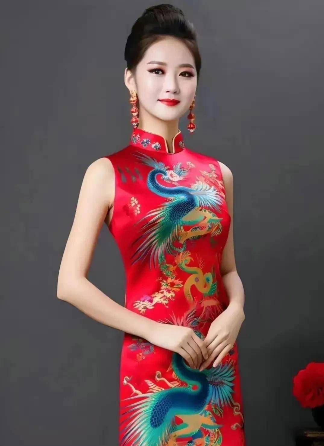穿上东方女性传统旗袍的精致优雅真的很美