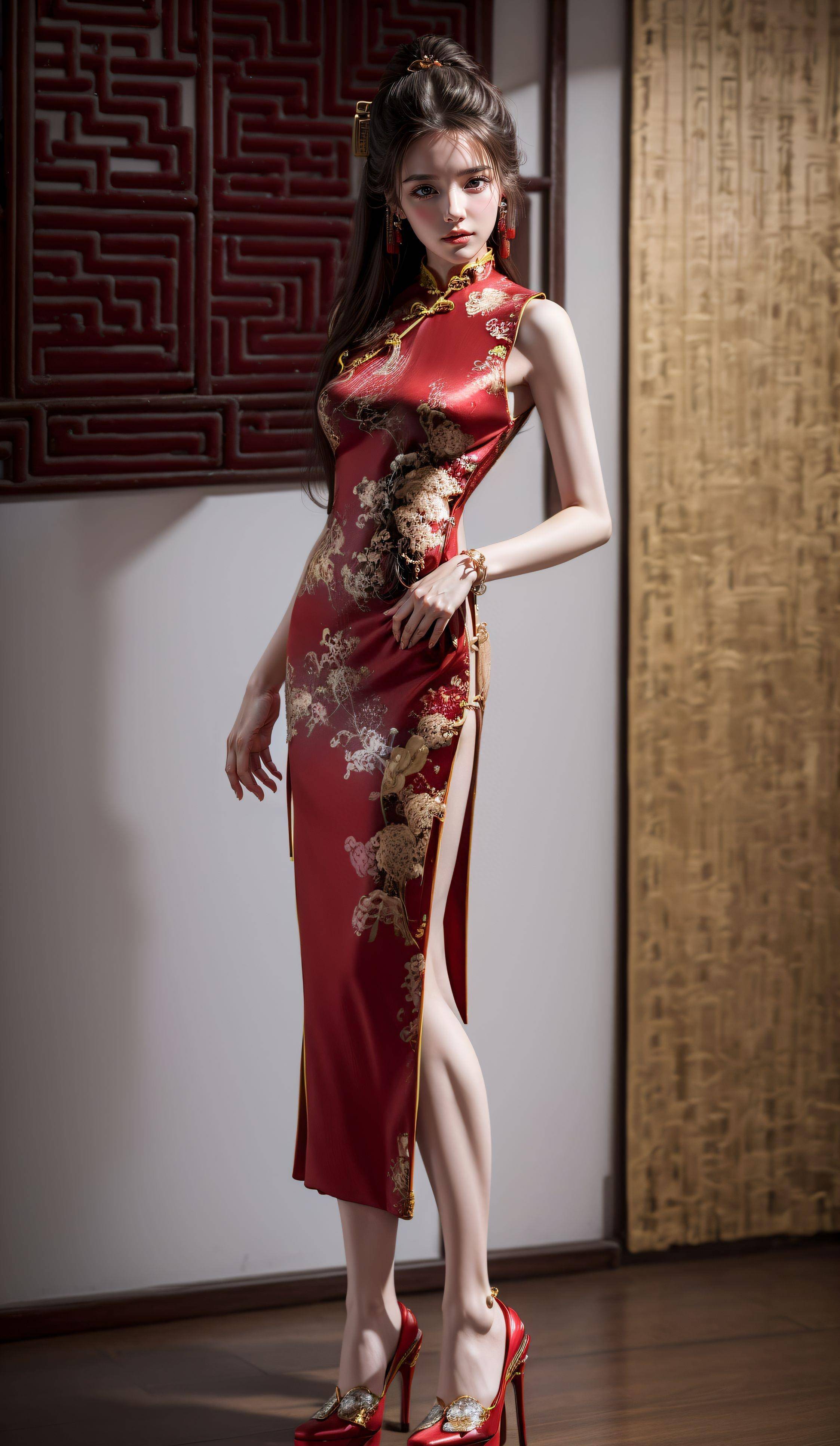 (无高清水印)全身红旗袍(共37张)_模型_图片_xxmix