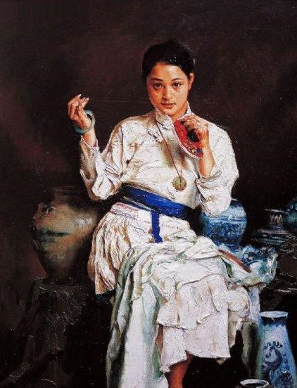 著名演员周迅人体油画,少女时期所画,出名后能卖184万!