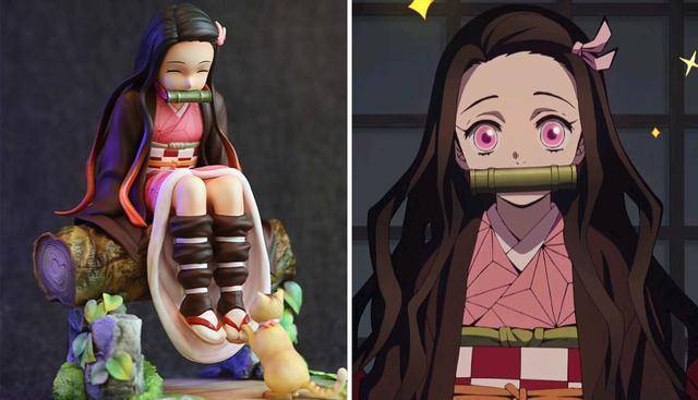 鬼灭之刃:主角生气前后的q版形象,祢豆子太可爱了_伊之助_状态_性格