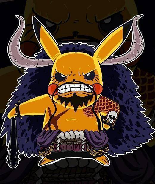 海贼王:皮卡丘和海绵宝宝恶搞五皇,红发皮卡丘拿剑的姿势很帅_四皇