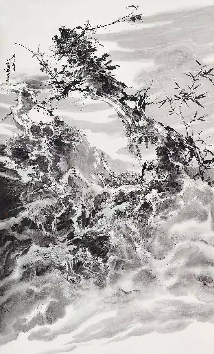 中国美术学院教授,水墨花鸟画家韩璐_cm_the_绘事