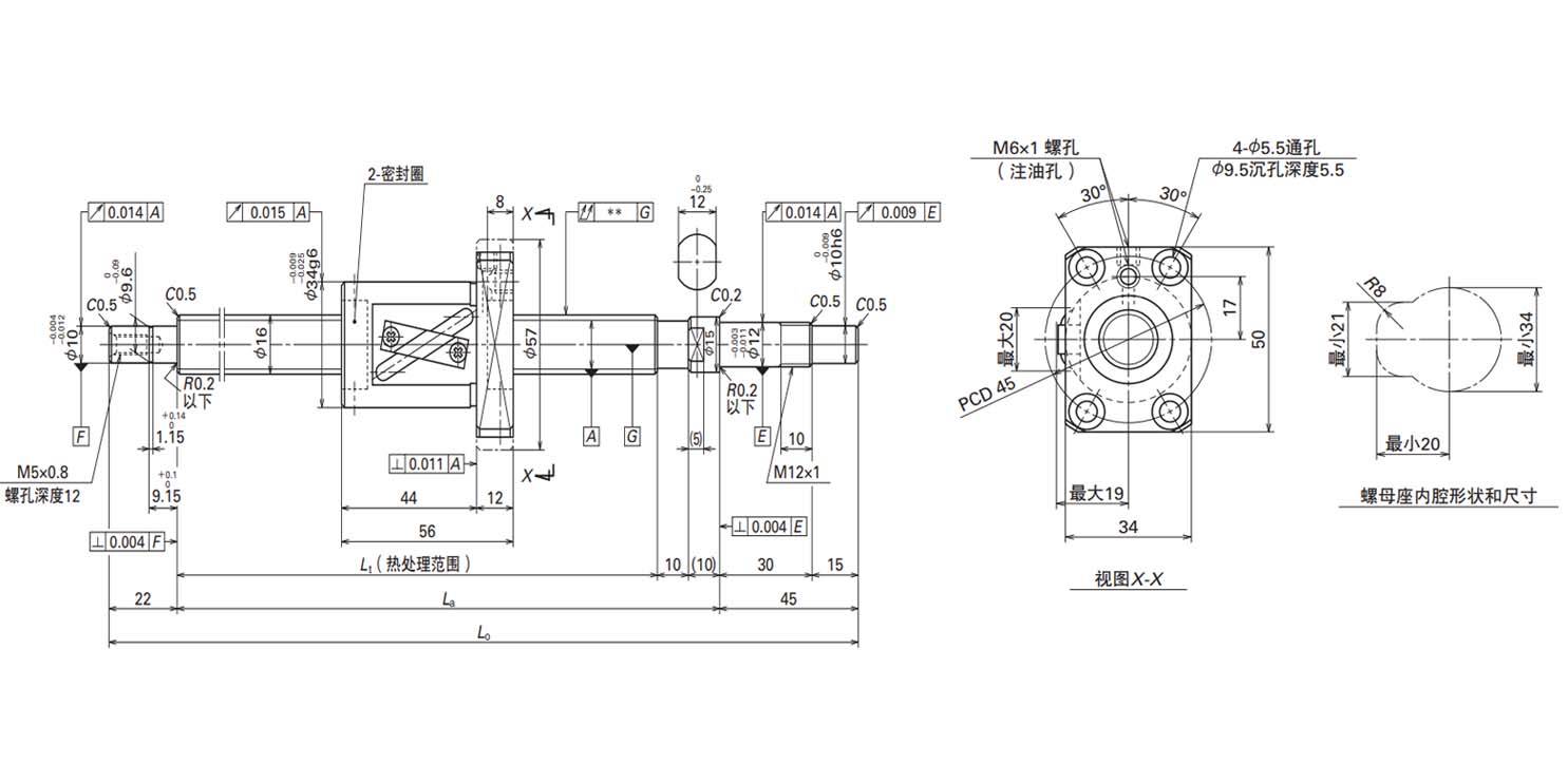 nsk 滚珠丝杠 小型fa系列 ma.fa.