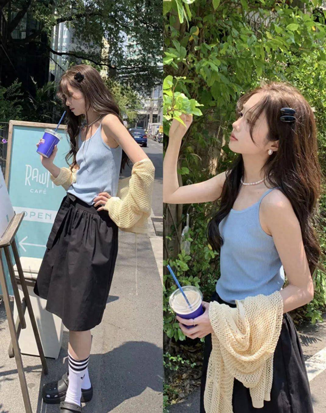 "短上衣"来自王炸,轻薄又清凉,上半身秒变腿!_虞书欣_身材_比例