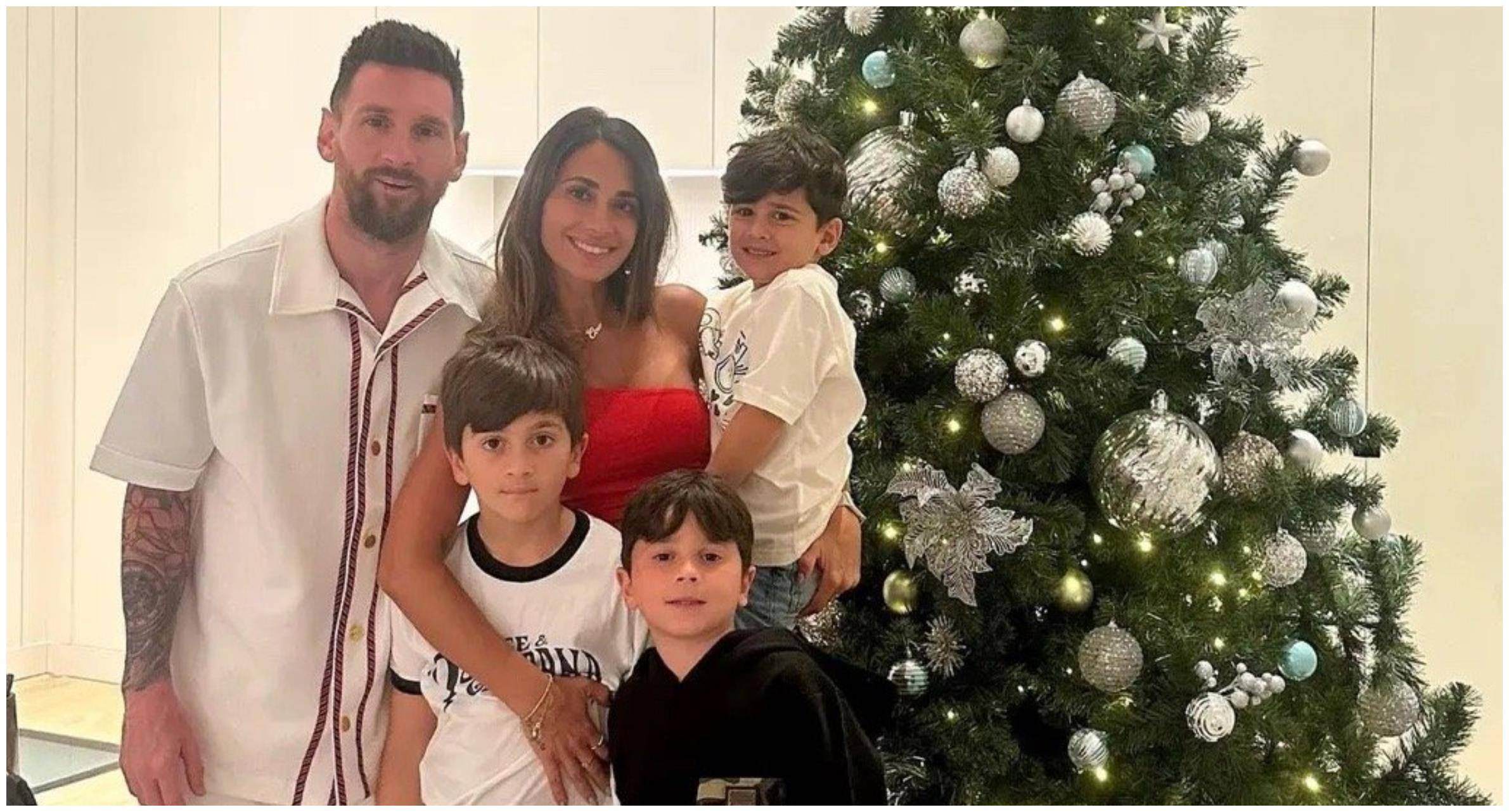梅西喝马黛茶,看11岁儿子踢球!