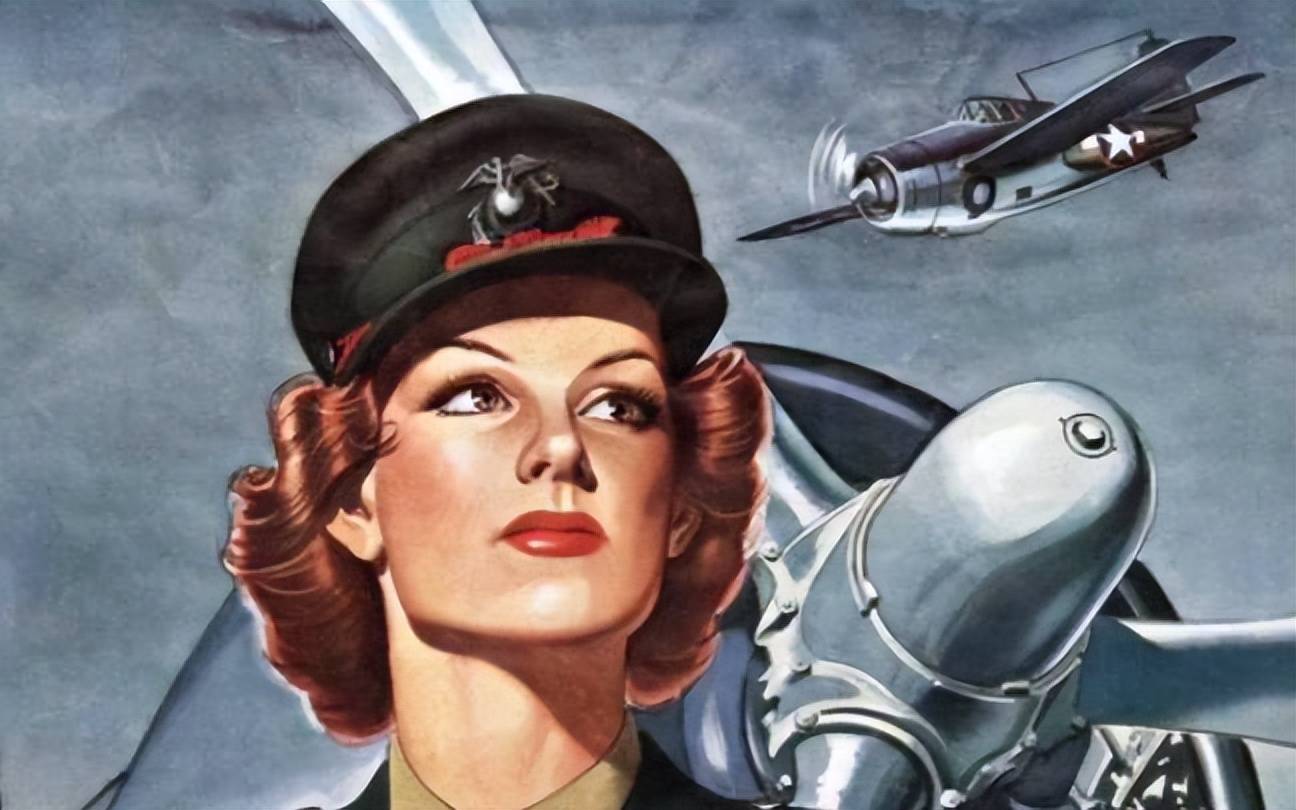 二战宣传画 美女图片