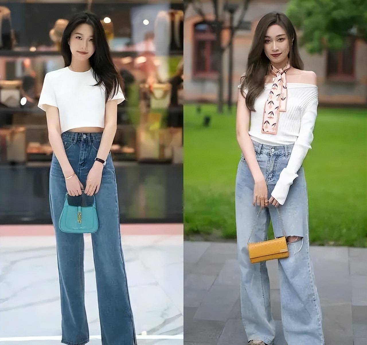 1.阔腿裤搭配短t恤今天我们就来说说阔腿裤的搭配.