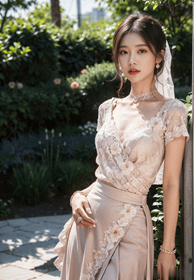 身材超好的小姐姐为你带来maxi裙的时尚魅力_风格_带着_的花园