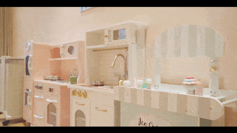 陈赫上亿豪宅曝光,女儿房就有100m05,实力宠娃_空间_设计的_粉色