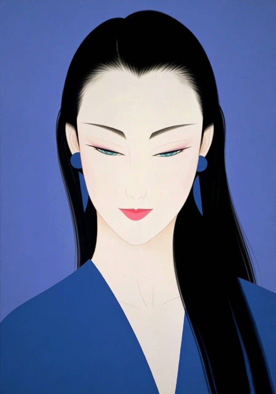 自己的缪斯女神"日本现代插画大师|磨金石教育分享_鹤田_浮世绘_融合