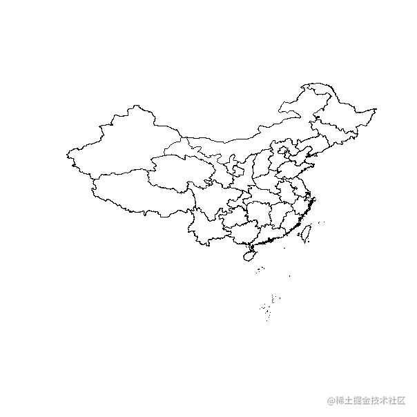 中国地图简笔画 放大图片