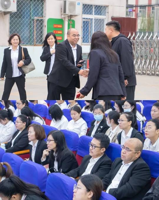 校长米海燕,刘爱民带领学校教研组长及骨干教师代表走进衡水顺平中学