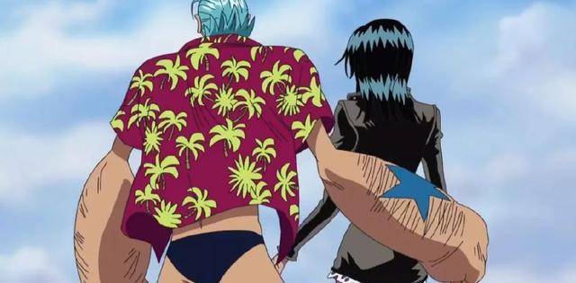 海贼王罗宾对弗兰奇做过这些事搂过腰捏过蛋还经常穿情侣装_时候_路飞