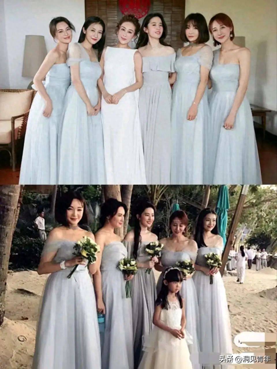 刘亦菲一袭长裙参加婚礼,这应该是最美的伴娘吧!_气质_人们_外貌