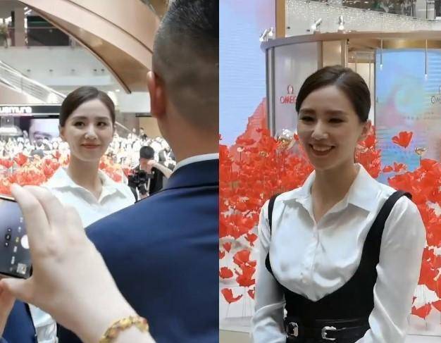 刘诗诗参加活动男粉众多,生图脸超小,路人镜头还原真实"蚂蚁腰"_女