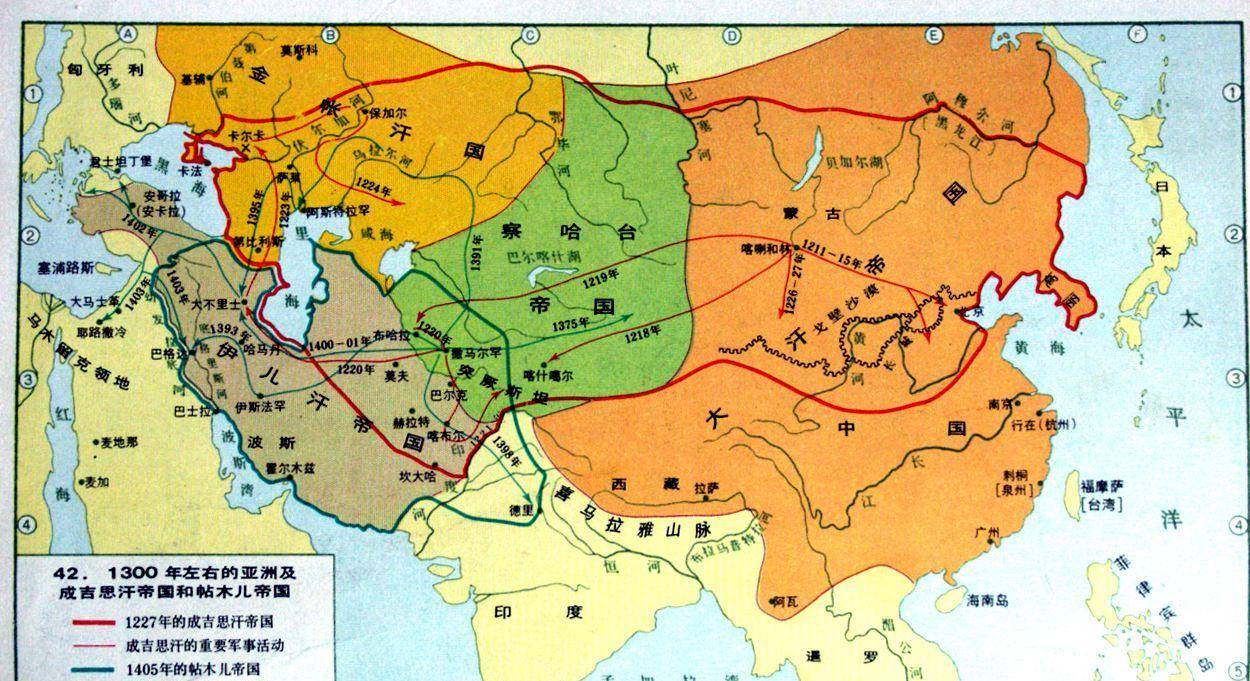 元朝版图上存在的国家和面积主要包括蒙古国350多平方公里,西夏国77万