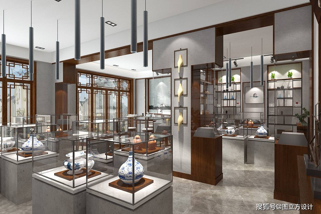 工艺品店装修效果图设计_顾客_店铺_装饰品