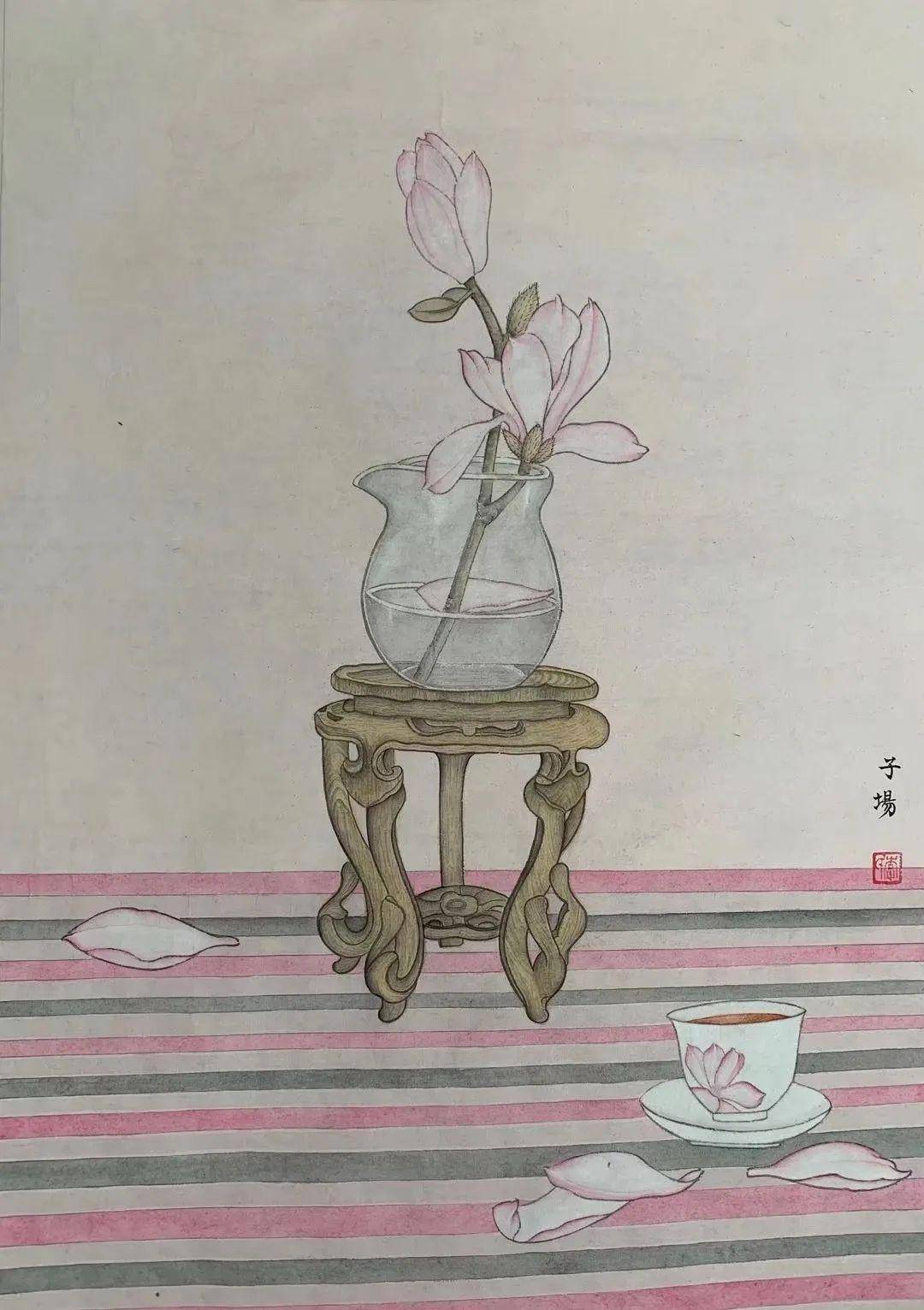 水墨丹青——画家李子场简介及作品欣赏_物象_中国画_技法
