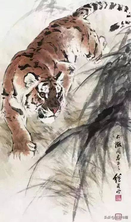 中国各路画虎名家,皆出手不凡_老虎_华喦_汤文选