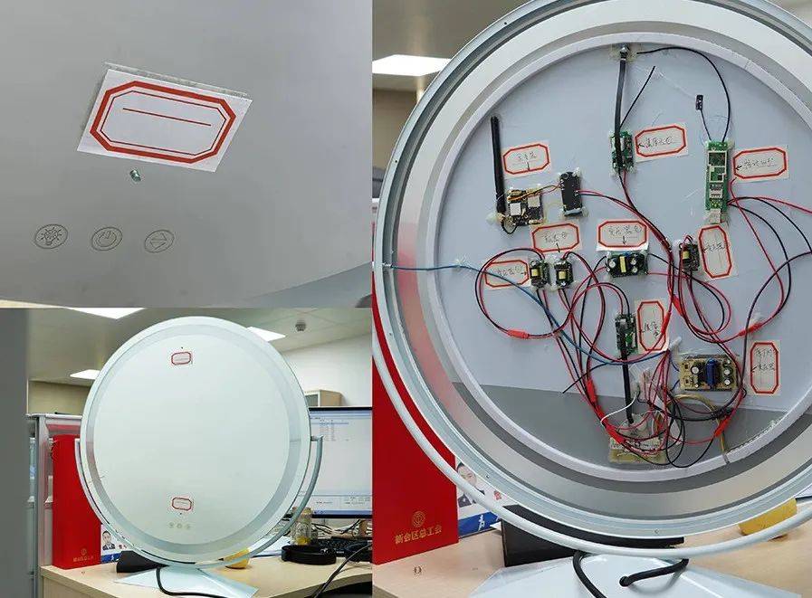之后,警方在化妆镜里拆分出了无线wifi设备,再配合上摄像头和录音器