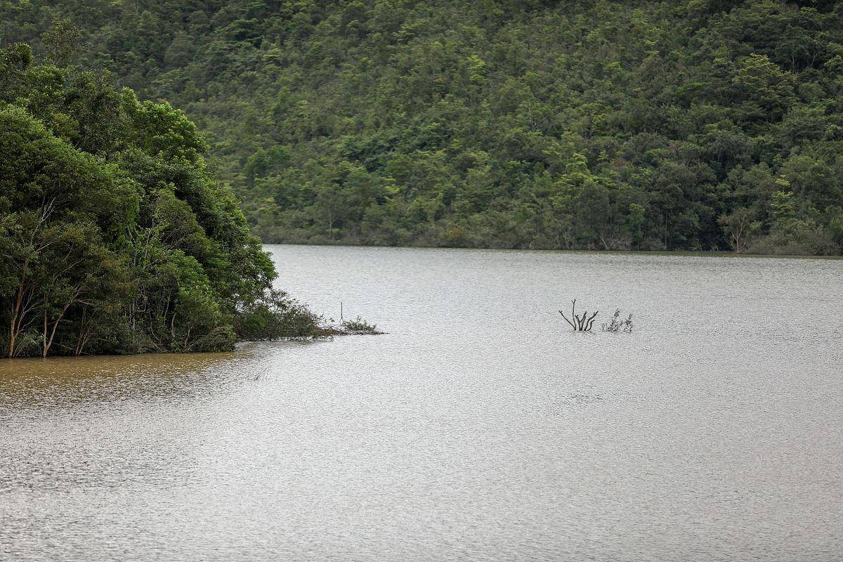 舟山定海区西溪岭水库景色极为美