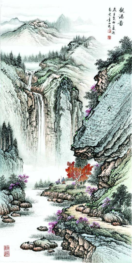 周金山:中国传统工笔山水画的璀璨明珠_艺术_作品_黄宾虹