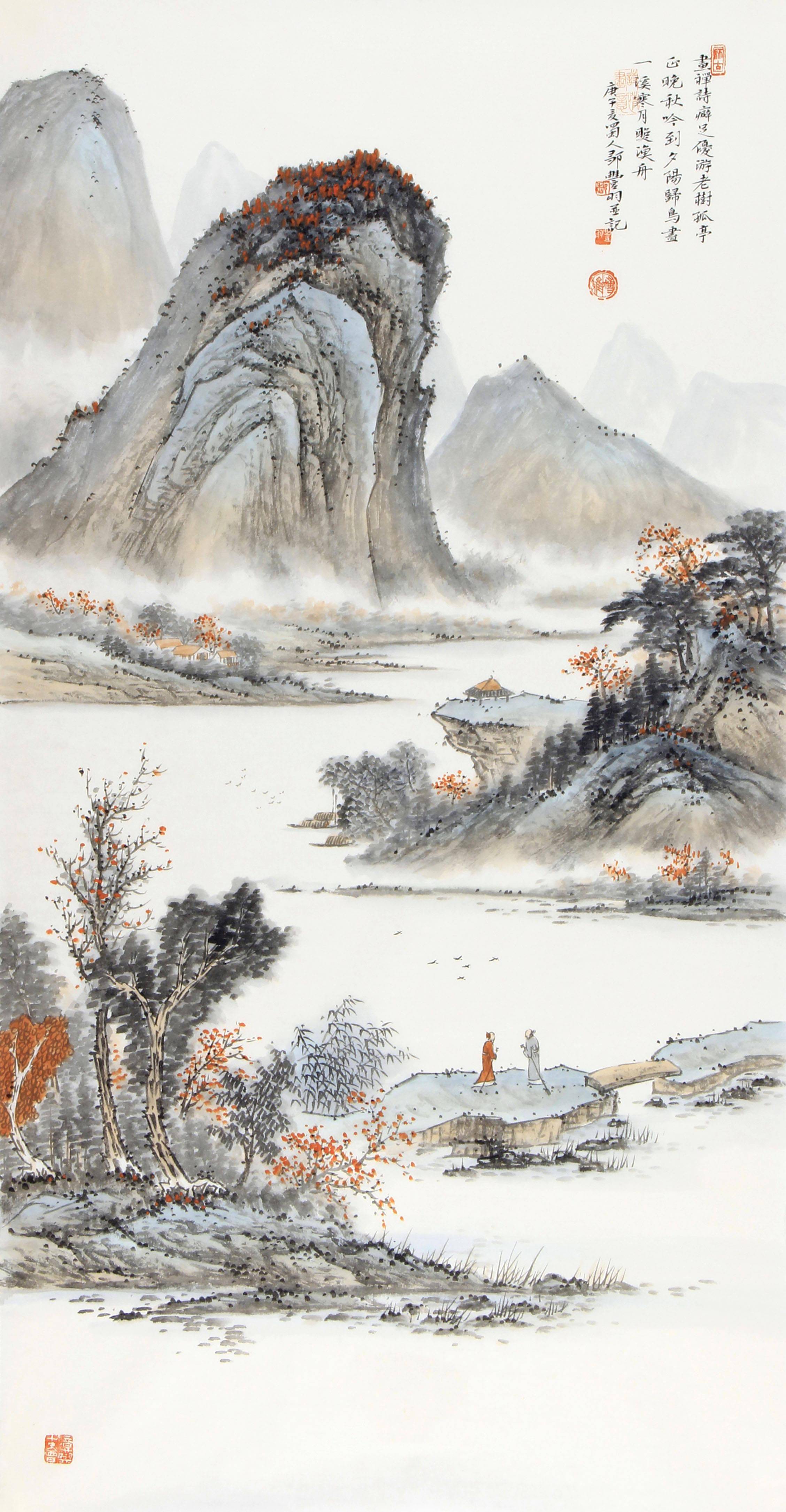 灵心妙悟 笔墨融神——集雅斋画家邹丰羽山水画欣赏_字画_书画_国画