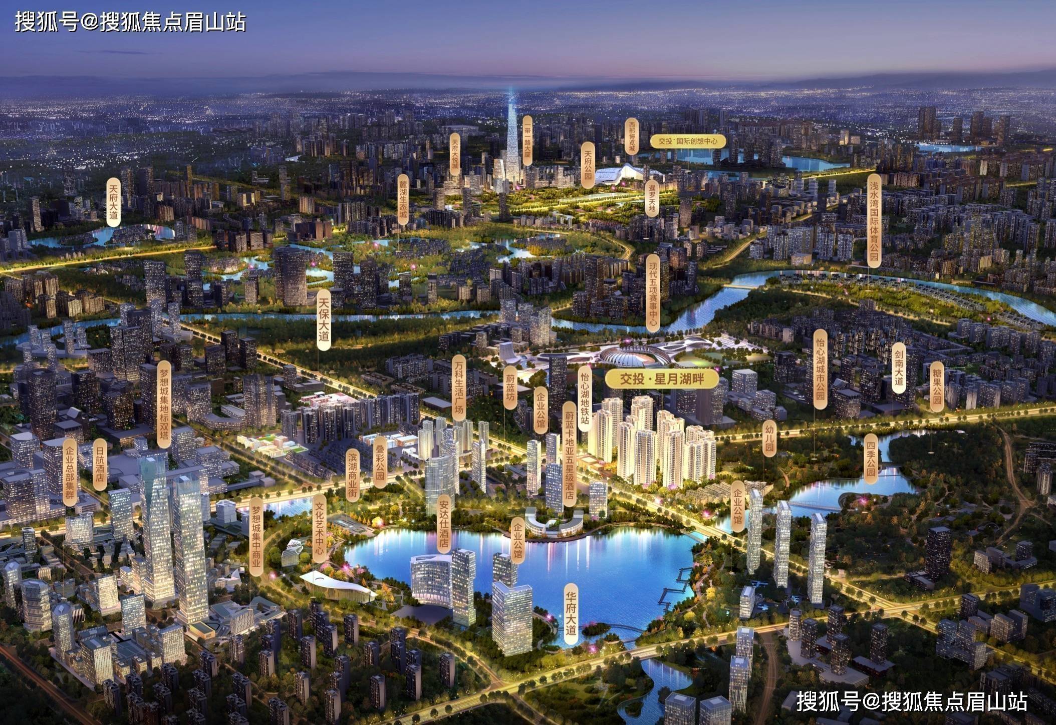 项目基本指标:项目北侧为天保大道,南侧为规划道路,西侧为环湖路,东侧