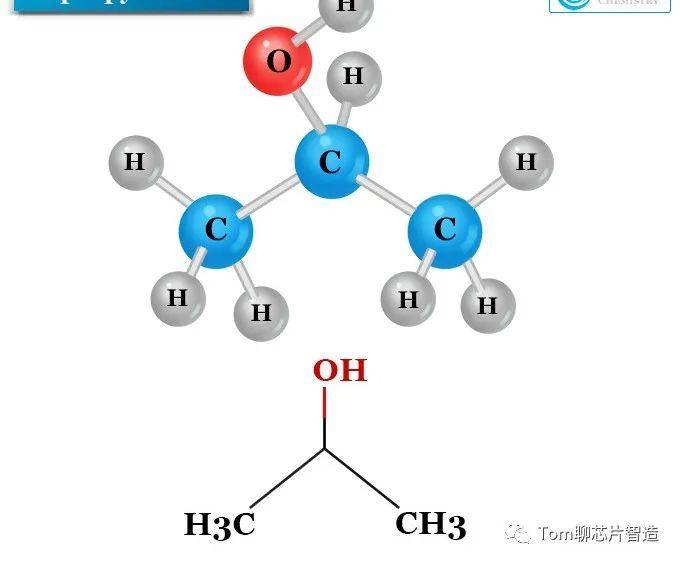 ipa的化學式為c3h8o,它是一個二級醇,醇羥基(-oh)連接在碳鏈的一個