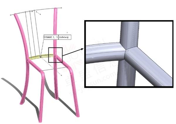 solidworks:使用焊接结构制成的金属椅子_草图_平面_圆弧