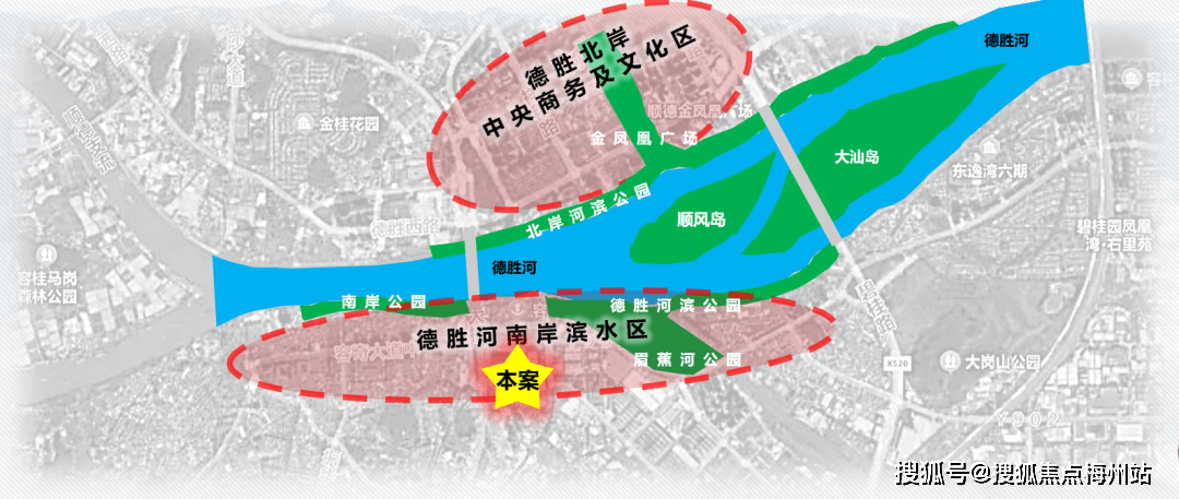 项目立足德胜河一河两岸核心地带,坐拥顺德优质地段和高端商业配套
