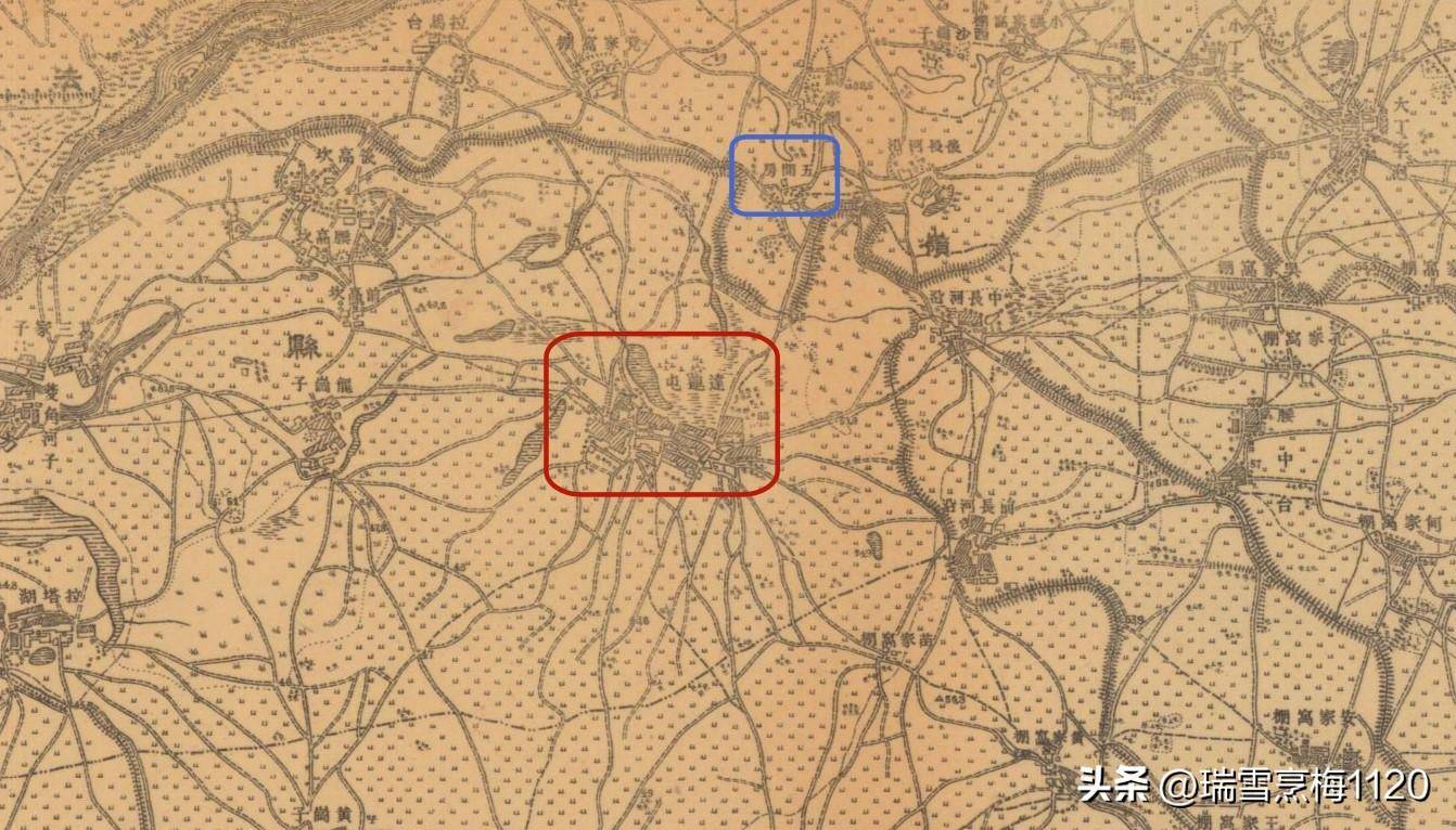 1932年石佛寺地图·达连屯 五间房达连村锡伯族舞蹈队表演的舞蹈