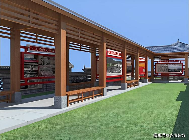 河南军史长廊建设-将部队文化通过室外展示墙或走廊等部队活动浏览区