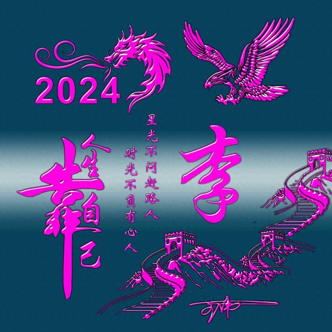 姓氏头像第785期,2024大展宏图励志个性签名头像,请查收_评论_公众