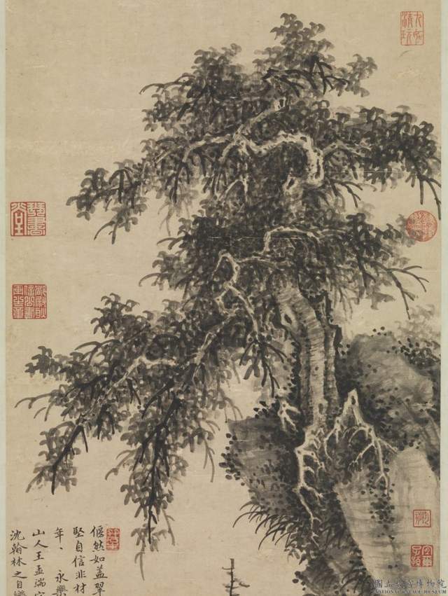 “巨石”这幅独树图，画出明朝文人崇高的精神追求