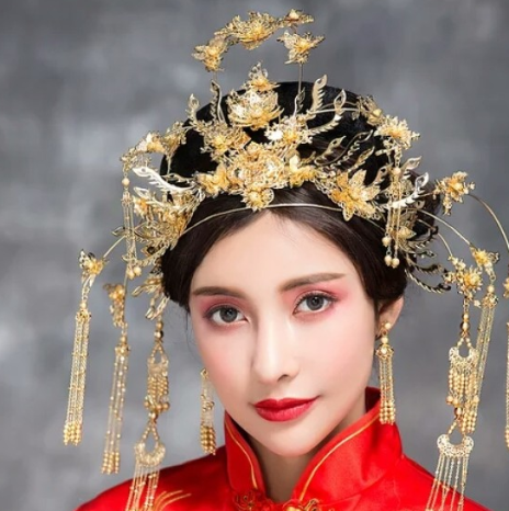 十二星座专属新娘凤冠,水瓶座简单大方,狮子座霸气十足!