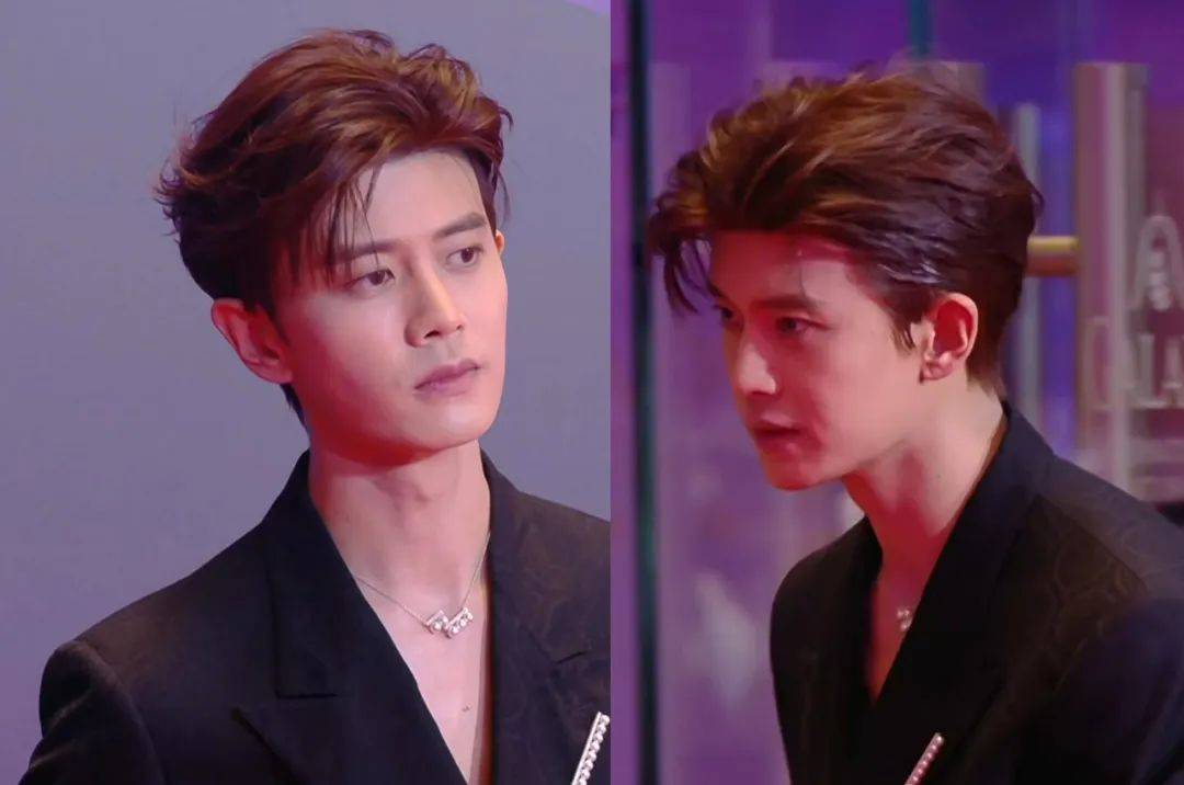 任嘉伦的脸部状态还不错,唯一奇怪的是他的发际线和眉毛平行,看起来有