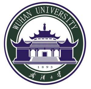 校徽現行武漢大學校徽為1993年慶祝百年校慶時設計的圖案.