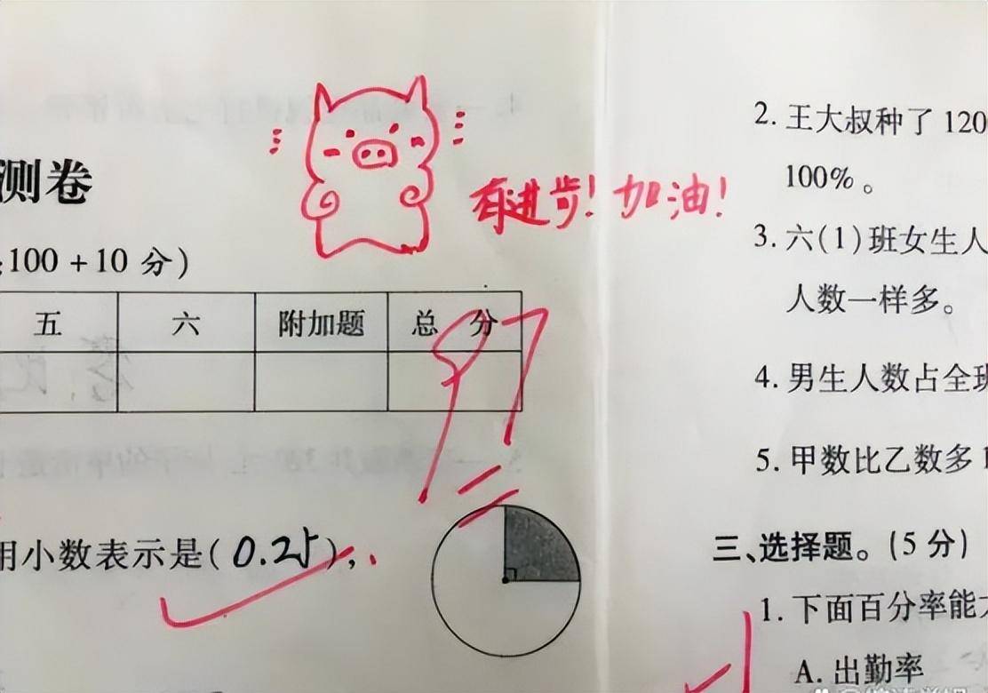 00后女教师批卷"神仙评语"走红,网友:果然好老师都是别人家的_试卷