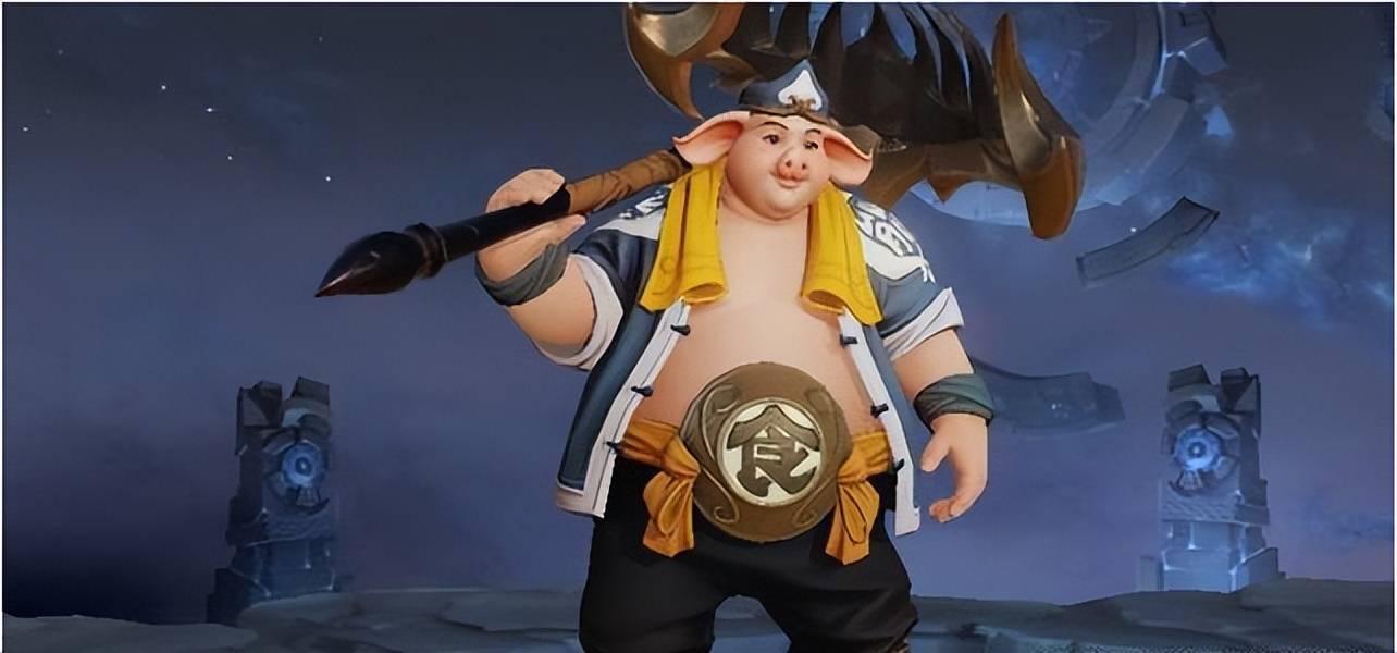 潮玩探月行这款王者荣耀猪八戒皮肤选用了宇航服的设计,集体看起来