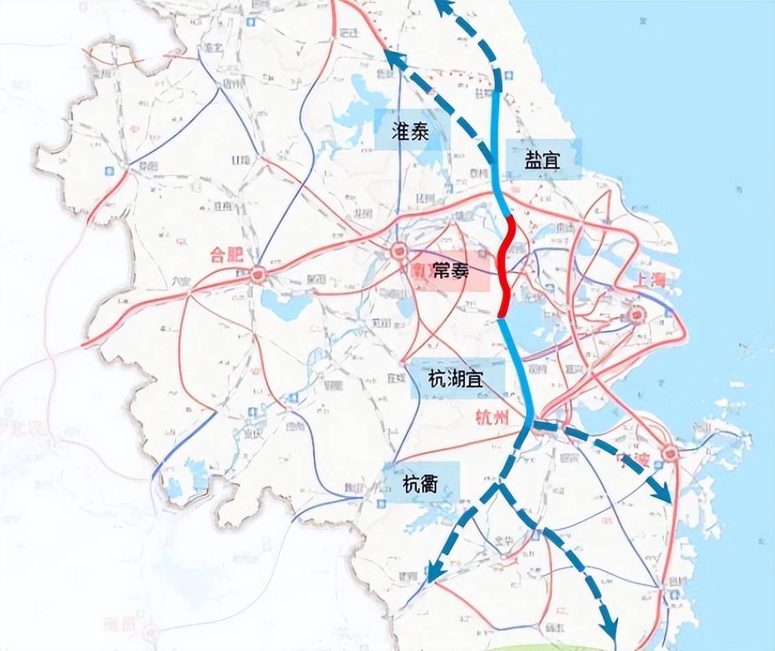 这样就可以实现一条贯穿江苏南北的高铁通道,被称为江苏高铁中轴,但