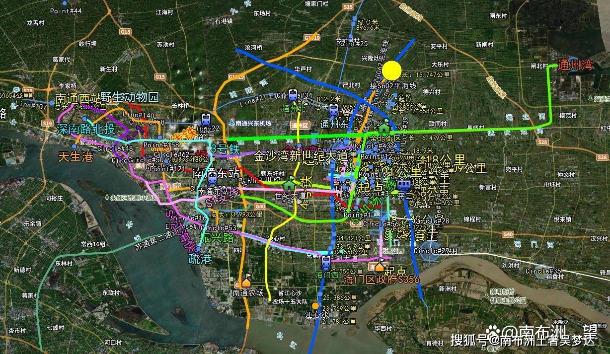 南布洲土著吴梦达解析 最新南通中心城区轨道交通图2023公示版