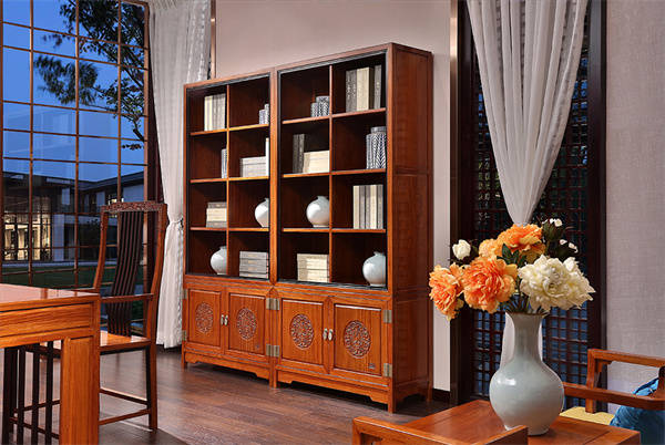 高端艺术家具品牌:美联红木,给您打造一个雅韵的阅读空间_书房_书架