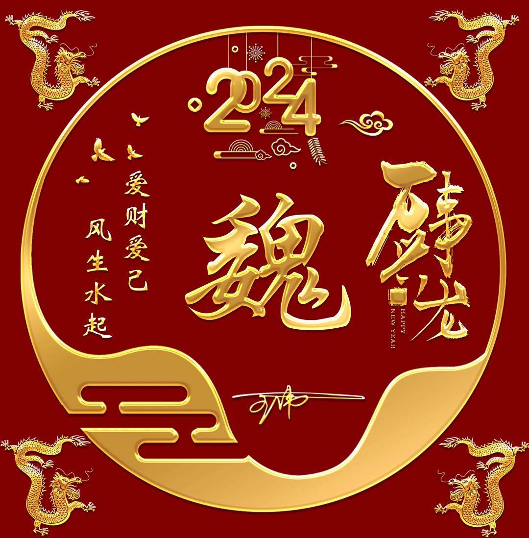 姓氏头像第855期,2024万事兴龙新款个性签名头像,请查收_朋友_评论