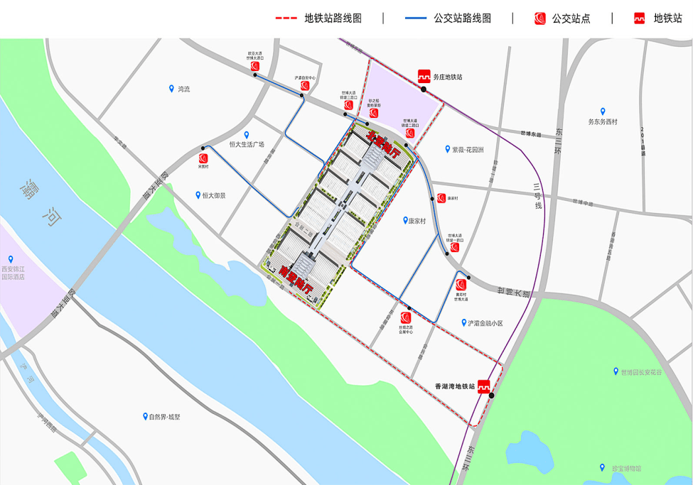 至會展中心(北登陸廳)(1)地鐵3號線直達會展中心(香湖灣站b口)4,市區