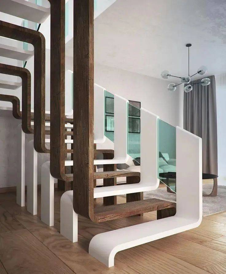 看多了规规矩矩的楼梯,没想到还有这8种特殊样式,让人眼前一亮_造型