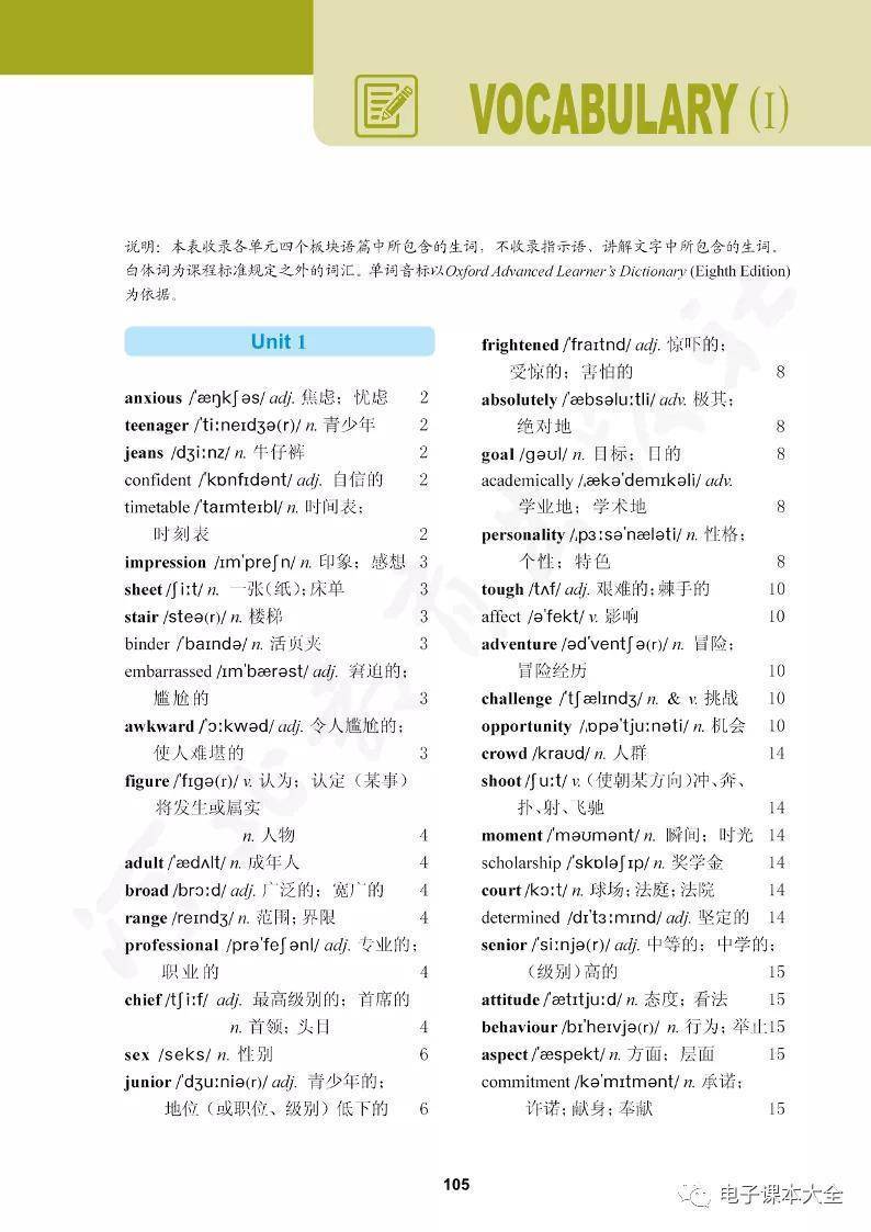 冀教版高中英语必修一电子课本高清完整版